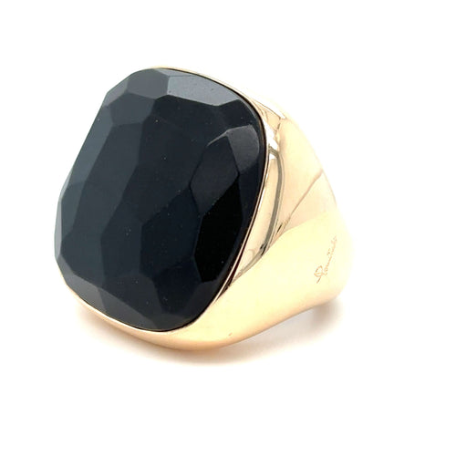Bague 54 POMELLATO - BAGUE "VICTORIA" JAIS NOIR OR JAUNE 58 Facettes RÉF 1-0002311/4