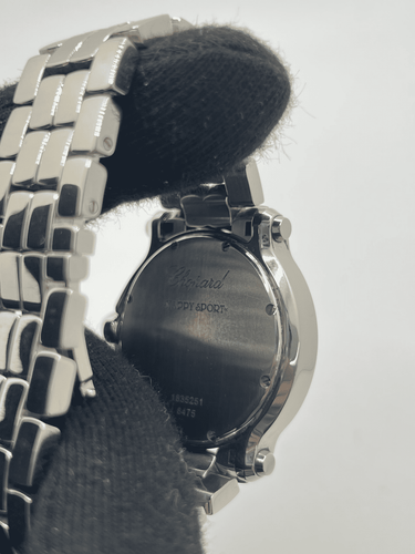 Montre Chopard Happy Sport Acier et Diamants 58 Facettes