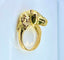 Bague 51 Bague en or jaune, tête de cheval et diamants 58 Facettes AB643