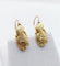 Boucles d'oreilles Dormeuses victoriennes poissardes or rose, goutte et décorations ciselées (circa 1880) 58 Facettes A05080