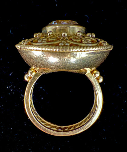 Bague 52.5 Bague or jaune, diamant de 3,50 carats 58 Facettes