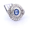 Bague 59 BAGUE OR BLANC - SAPHIR et DIAMANTS - ART DÉCO 58 Facettes