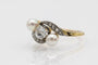 Bague 57 A charming yellow gold ring with diamonds and pearls 58 Facettes 11575