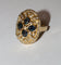 Bague 52.5 Bague ovale or jaune, saphirs et diamants 58 Facettes 587