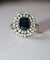 Bague 50 Bague Or Blanc Saphir double entourage Diamants 58 Facettes 577