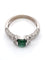 Bague 57 Bague en or blanc avec émeraude et diamants 58 Facettes