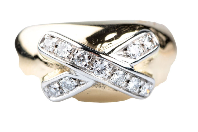 Bague 53 Bague 18 carats Or jaune Or blanc 0.88 ct Diamant 58 Facettes BGDIAMCH-107