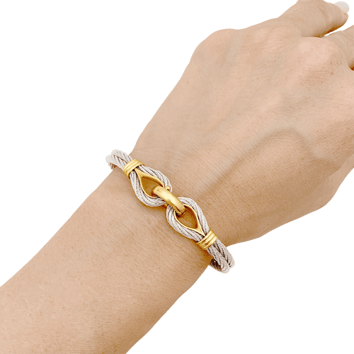 Bracelet Bracelet vintage Fred, "Force 10", or jaune, acier. 58 Facettes 34669