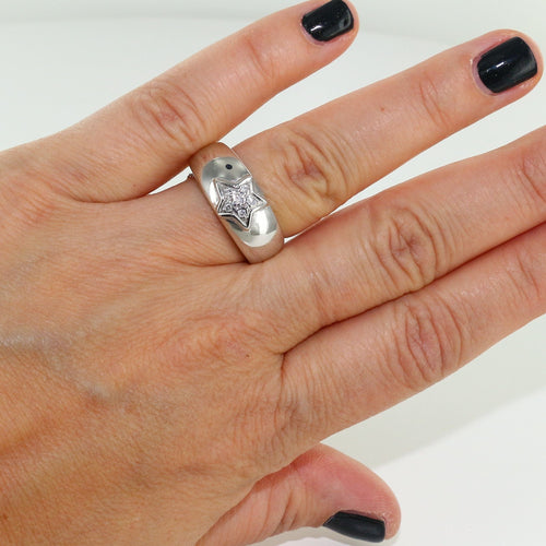 Bague Bague étoile diamants en or blanc 58 Facettes