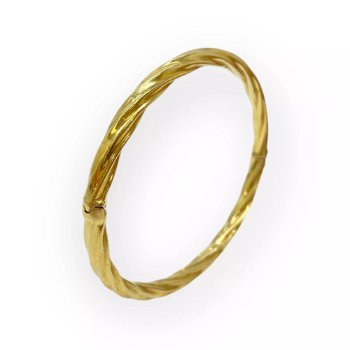 Bransoleta z żółtego złota z wygiętym otworem