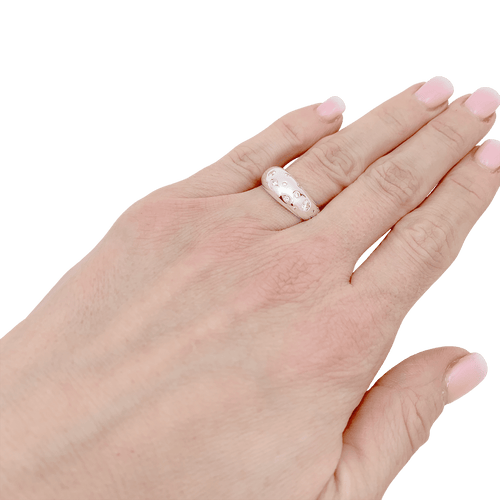 50 Bague Fred "Mouvementée" or blanc, diamants. 58 Facettes 34238