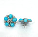 Boucles d'oreilles Boucles d'oreilles en or blanc, diamants et turquoises 58 Facettes