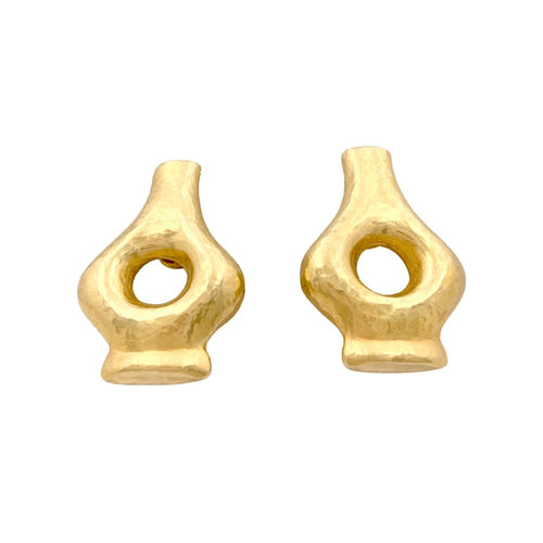 Boucles d'oreilles Boucles d'oreilles Lalaounis « Mesopotamia », or jaune martelé. 58 Facettes 34907