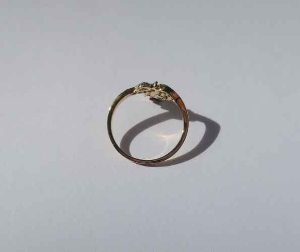 Bague 51 Bague duchesse "Belle Epoque" fleur en or rose 58 Facettes