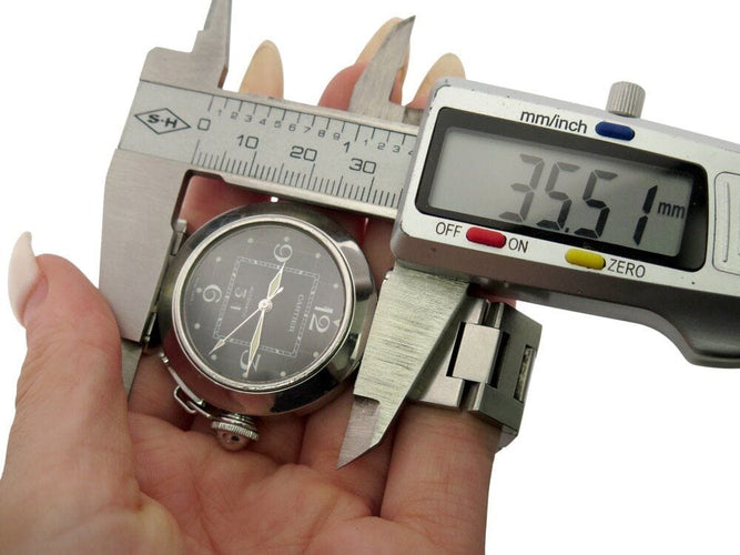 Montre montre CARTIER pasha c 2475 35mm acier automatique   lady 58 Facettes 269255