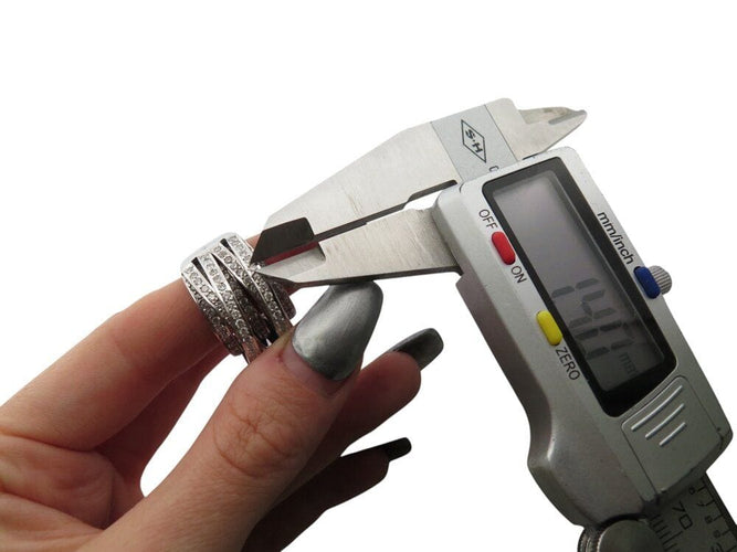 Bague 55 bague 5 rangs & 4 liens croises t55 en or blanc 18k 20gr 180 diamants 2.5ct 58 Facettes 268938