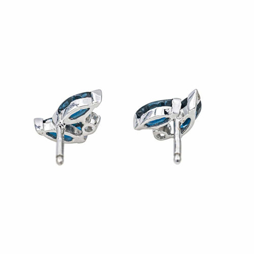 Boucles d'oreilles Boucles d'oreilles Or blanc Saphir, Diamant 58 Facettes 4479173CN