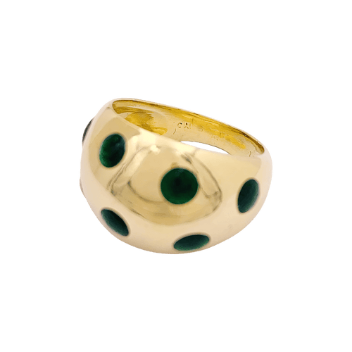 Bague Bague vintage Van Cleef & Arpels, or jaune, laque. 58 Facettes 34648