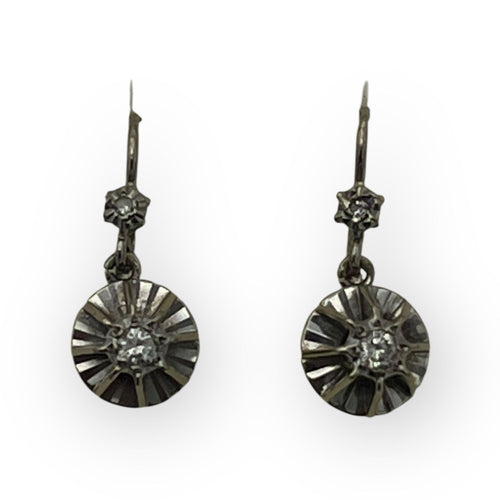 Brincos Brincos dormideira ouro branco, diamantes 