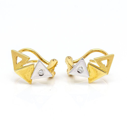 Boucles d'oreilles Boucles d'oreilles Triangle, or et diamants. Neuves. 58 Facettes D359695LF