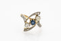 Bague 53 Bague ancienne en or avec saphir et diamants, 1900. 58 Facettes 10349