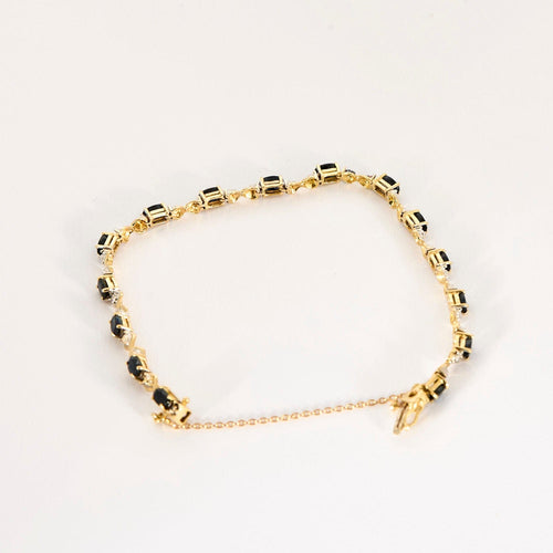 Bracelet Bracelet Prestige en or jaune, or blanc, saphirs et diamants 58 Facettes LP1209/17