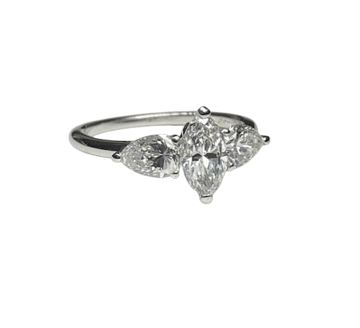 Bague 51 CARTIER PARIS VINTAGE - BAGUE PLATINE DIAMANTS 58 Facettes