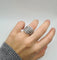 Bague 56.5 Bague or blanc sertie de diamants anciens 58 Facettes