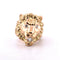 Bague Bague lion en or jaune massif 18 carats et diamants 58 Facettes
