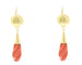 Boucles d'oreilles Boucles d'oreilles en or jaune avec corail momo 58 Facettes 14710