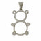 Pendentif Pendentif ourson or blanc et diamants 1 ct 58 Facettes 00033301
