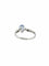 Bague 54 Bague en or blanc 18 carats saphir poire et diamants 58 Facettes