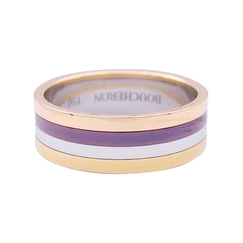 Bague 56 Bague Boucheron "My First Quatre", deux ors et acier. 58 Facettes 33324