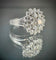Bague 60 Bague fleur or blanc et diamants 58 Facettes