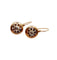 Boucles d'oreilles Dormeuses victorienne or rose, diamants sertis clos sur paillon 58 Facettes A05808