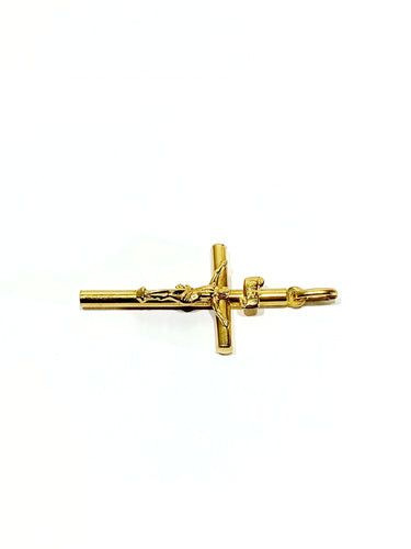 Pendentif Pendentif crucifix INRI en or jaune 58 Facettes