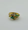Bague Bague en or jaune avec émeraudes et diamants fantaisie 58 Facettes P30001