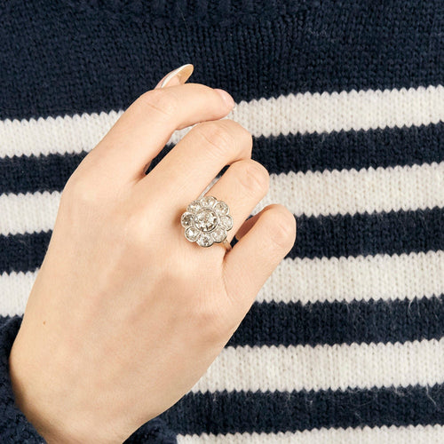 Bague Bague diamants, début XXéme, travail Français 58 Facettes