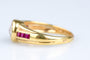 Bague 56 Élégante bague en or jaune, Rubis, Diamant 58 Facettes 414038-107