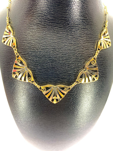 Collier Collier draperie en or jaune et or blanc, époque 1900/1930 58 Facettes AB394