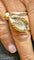 Bague 53 Bague Hermes Fer à cheval en or et corps en argent 58 Facettes