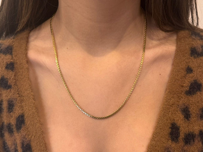 Collier Chaîne En Or mailles spirale 58 Facettes