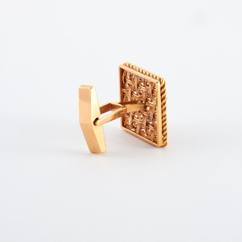 Boutons de manchette Boutons de manchette iolite et or 58 Facettes