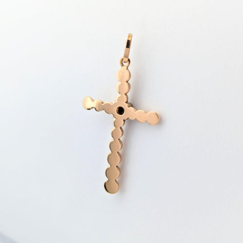 Pendentif Pendentif croix en or jaune et rubis 58 Facettes 30612