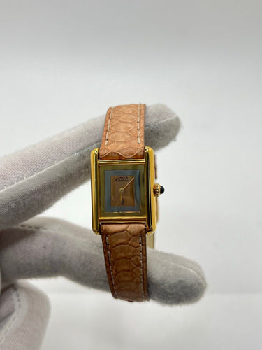 Montre Tank Must Vermeil Trinity 58 Facettes