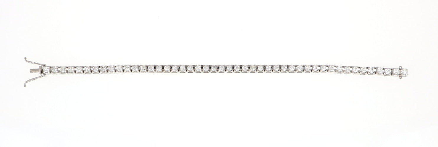Bracelet Bracelet en or blanc 18 carats et diamants naturels 58 Facettes