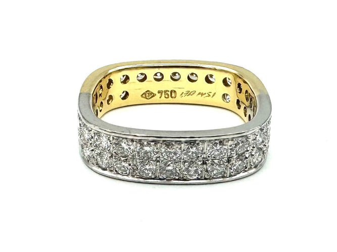 Bague 53 Bague vintage 2 ors 18K et diamants 1.70ct 58 Facettes