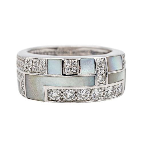 Bague 55 Mauboussin Bague Belle de jour  Or blanc Nacre, Diamant 58 Facettes 3745690RV