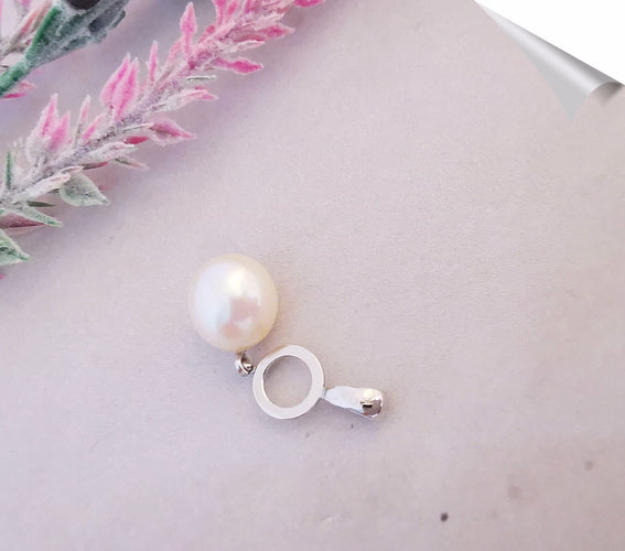 Pendentif Pendentif Perle de Culture Diamants  Or Blanc 58 Facettes AB 1081