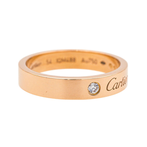 Bague 54 Cartier Bague Alliance C de Cartier Or rose Diamant 58 Facettes 4098664RV